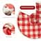 Glitzhome® 4ft. Red & White Plaid Reversible Sherpa & Flannel Christmas Tree Skirt